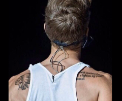 Justin Bieber New Tattoo 2013: Bible's Psalm 119:105 - 'Your Word Is a Lamp for My Feet' (PHOTO)
