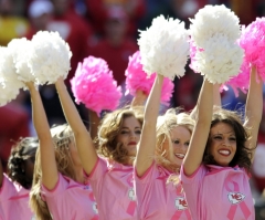 NFL Cheerleaders Breast Cancer Awareness: Cheerleaders Join Players, Refs in Wearing Pink at Sunday Football Games (PHOTO)