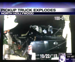 Explosion North Hollywood: Huge Explosion Blows Up Pickup Truck on Miranda Street (VIDEO)