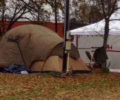 Texas 'Cowboy Church' Pastor Camps Out in the Cold for Food, Toy Drive