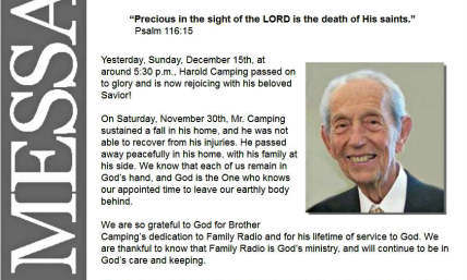 Harold Camping Dead: Read Full Statement on Family Radio Founder and Failed Judgment Day 'Prophet's' Death