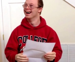 You Can't Help But Smile When This Down's Syndrome Teen Learns He's Going to College (VIDEO)