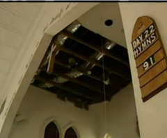 Church Ceiling Collapses While Pastor, Congregation Pray About Angels; Nobody Gets Hurt