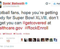 NFL Players Tweet Pro-Obamacare Messages Crafted by White House During Super Bowl