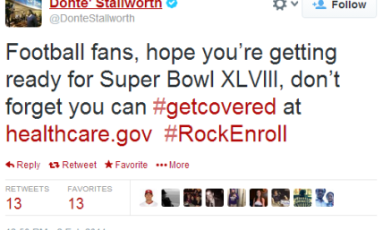 NFL Players Tweet Pro-Obamacare Messages Crafted by White House During Super Bowl