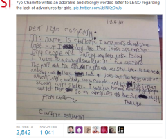 7-Year-Old Girl Writes to Lego: Demands More Active Girl Figures