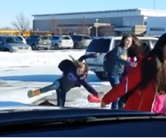 Dad Records School Kids Slipping On Ice While Laughing Hysterically in New Viral Video