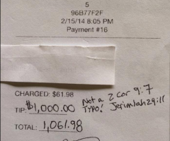 Maui Waiter Gets $1,000 Gratuity; Latest in 'Tips for Jesus' Trend?