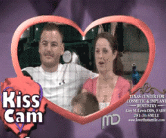 'Kiss Cam' Wants Man to Kiss Beautiful Woman Next to Him; He Responds With Hilarious Surprise Refusal (VIDEO)