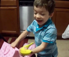 Family Gives Boy Banana as Prank Gift, He Responds in the Best Possible Way - See His Adorable Reaction (VIDEO)