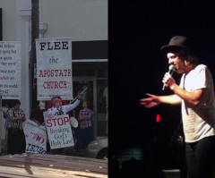 While Religious Protest Rages Against 'Christian Rock', Musician Teaches Audience the Best Way to Respond (VIDEO)