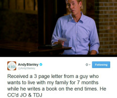Andy Stanley's 'End Times' Author, Beth Moore's 'Lie,' Rick Warren's Narcissism Fears and Other '#FirstTweets'