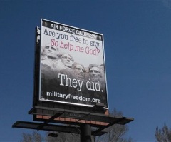 Conservative Groups Post Billboard Near US Air Force Academy to Support 'So Help Me God' Oath for Military