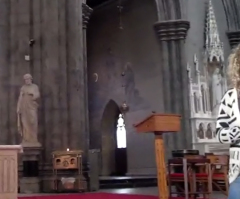 Finally Alone in an Old Church in Europe, She Makes Her Dream Come True - See This Unique Moment of Worship (VIDEO)