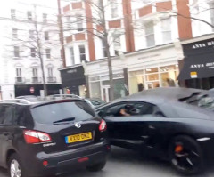 Costly Collision: Watch a $500,000 Lamborghini Smash Into Two Cars in Posh London Neighborhood (VIDEO)