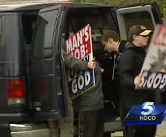Westboro Baptist Church Chased Out of Oklahoma Town by Angry Crowd - See the Fiery Counter-Protest (VIDEO)