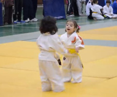 These Little Girls' First Judo Match is the Most Adorable Tussle Ever (VIDEO)
