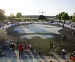 Ed Young's Fellowship Church Creates World's Largest Jesus Chalk Drawing