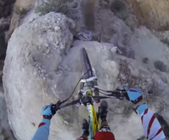 Here's What It Looks Like To Ride a Bike Off the Side of a Mountain – on Purpose (VIDEO)