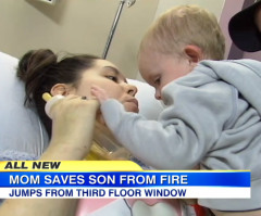 Heroic Mom Risks Paralysis to Save Toddler, Jumps Three Stories to Escape Apartment Building Fire (VIDEO)