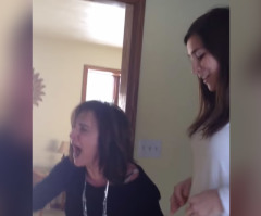 Mom Has Adorably Insane Freak-Out After Learning She's Going to Be Grandma (VIDEO)