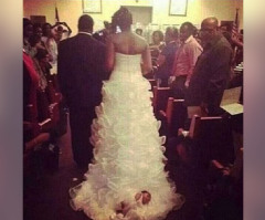 Shona Carter-Brooks Ties 1-Month-Old Baby to Wedding Dress, Drags Her Down the Aisle (VIDEO)