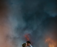See the Epic Wedding Photos This Couple Got as a Raging Wildfire Headed Straight for Them (PHOTOS)