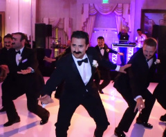 See a Groom's Epic Wedding Surprise That's Gone Viral, Complete With Fake Mustaches! (VIDEO)