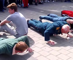 Watch This 77-Year-Old Veteran Put Youngsters to Shame in a Push-Up Contest (VIDEO)