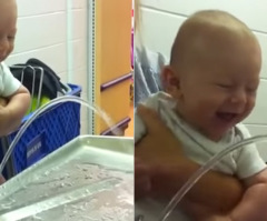 Laugh Along With This Baby Who Finds a Water Fountain Absolutely Hilarious