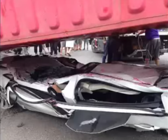 2 Miraculously Survive Car Crushed by Shipping Container in China: 'We Didn't Expect Anyone to Be Alive,' Says Firefighter