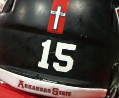 Arkansas State University Removes Christian Cross From Football Helmets Honoring Deceased Students