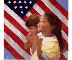 Atheists Want Painting That Suggests 'Real American Children Pray' Removed From School's Office But District Refuses