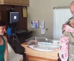 Deployed Soldier Watches His Daughter's Birth on an iPad – Then Gets a Surprise From His Commander