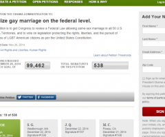 White House Petition Calling for Legalization of Gay Marriage at Federal Level Fails Miserably