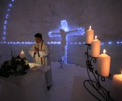 Church Built Entirely From Ice in Romania Functions as a Sanctuary for All Denominations