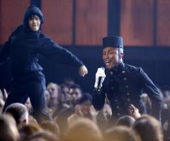 Pharrell Williams' Dramatic Grammys Performance Honors Faith, Ferguson: 'I am at Your Service, Lord' (VIDEO)