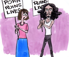 Russell Brand Protests Porn!