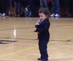 The Cutest Singing of the National Anthem You Will Ever Hear – By a 2-Year-Old!