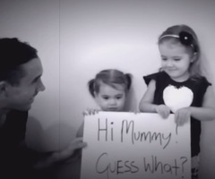 2 Sweet Girls Help Their Dad in This Adorable Marriage Proposal