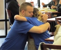 Man With Down Syndrome Spends His Life Giving Back to Charities One Hug at a Time