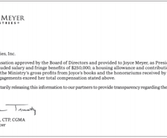 Joyce Meyer, Former Focus of Senate Probe, Was Paid $250K While Ministry Earned $110.5 Million in 2014