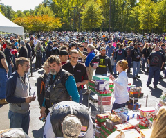 Over 1,300 'Bikers With Boxes' Donate Thousands of Gifts for Children to Billy Graham Library