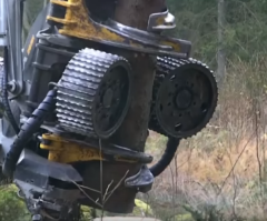 Beware the Claw! Watch This New Logging Machine in Action