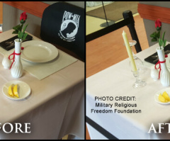 Ohio VA Removes Bible From POW 'Missing Man Table' After Secular Group Complains