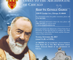 Relics of Saint Padre Pio, Priest With Stigmata, on Nationwide US Tour