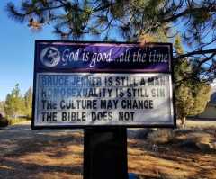 California pastor ousted after ‘homosexuality is sin' church sign stirs protests