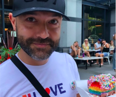 Joshua Harris marches in pride parade after apologizing to LGBT community 