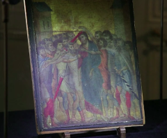 13th century painting depicting Christ being mocked on way to cross, found in France, sold for $27M