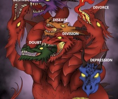 Satan's 7-headed dragon of warfare against the Church